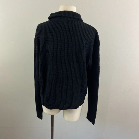 NWT CLOTH BY DESIGN Black Zip Up Sweater (M) - Picture 5 of 8